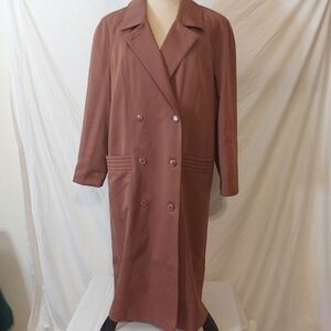 Vintage Forecaster International Double-Breasted Rust Coat ,Trench Coat